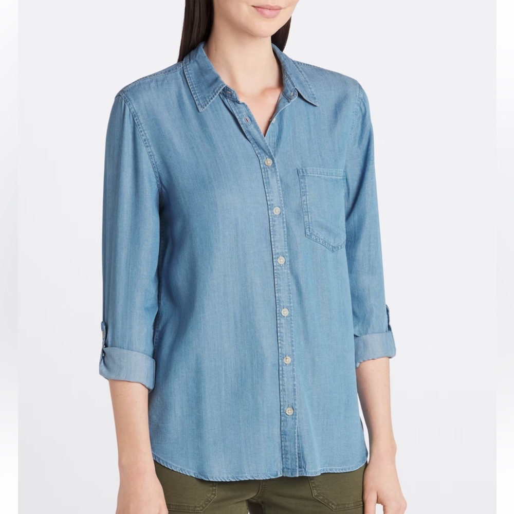 Cosmic Blue Love Button-Up Shirt Size L
